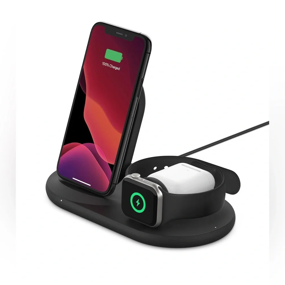 Belkin Wireless Charger for iPhone, Watch, AirPods New Damage Box